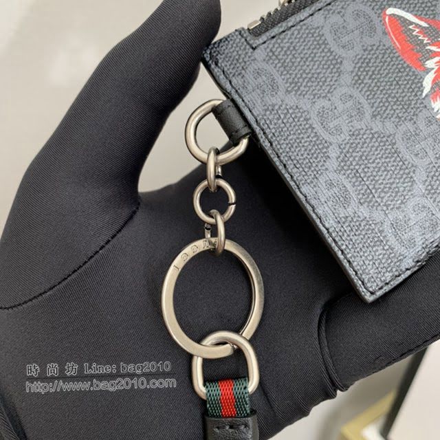 Gucci男包 古驰红狼印花图案拉链卡包零钱包 Gucci手拿零钱包 523903  gdj1564